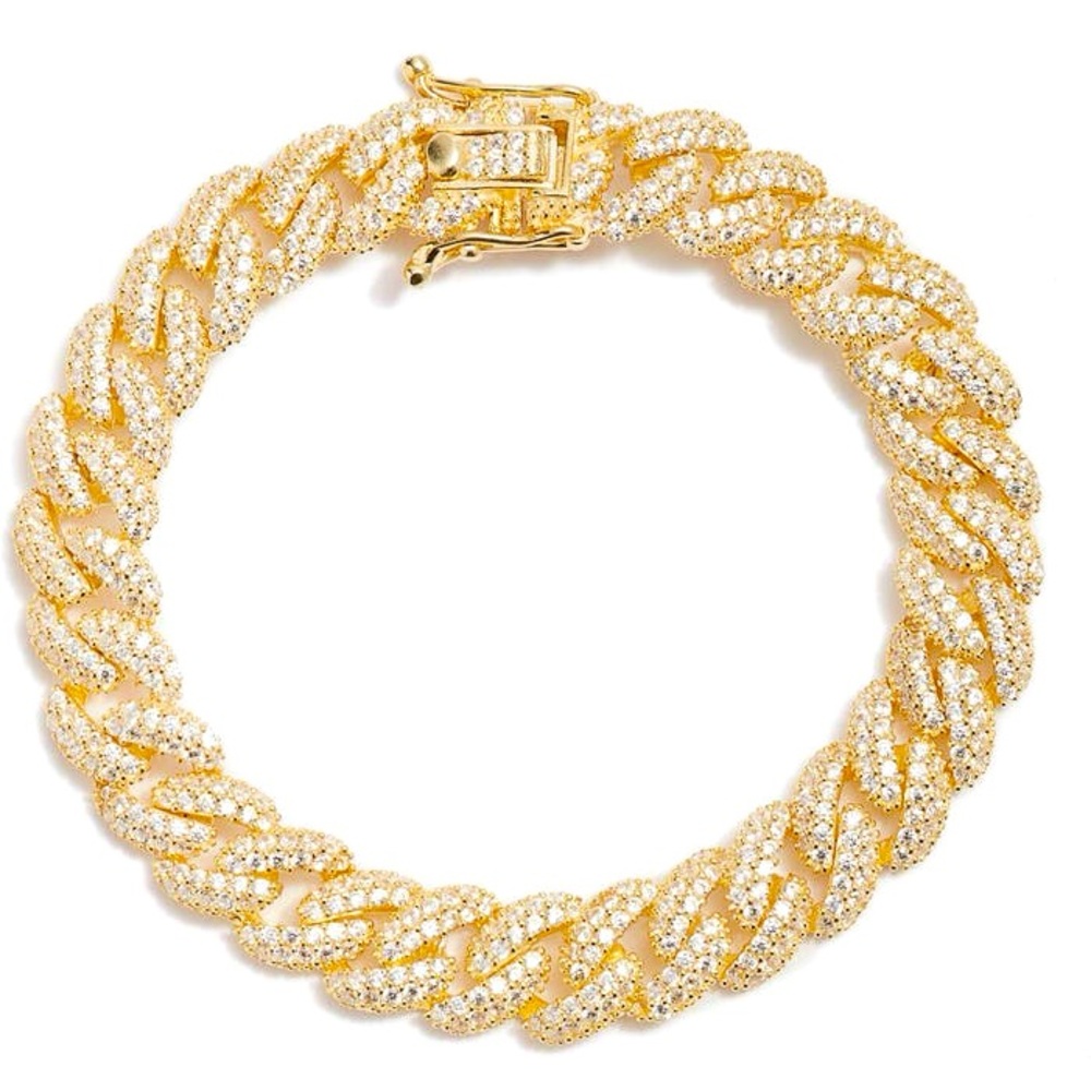 NEW Shymi Pave Cuban Link Bracelet Sterling Silver
